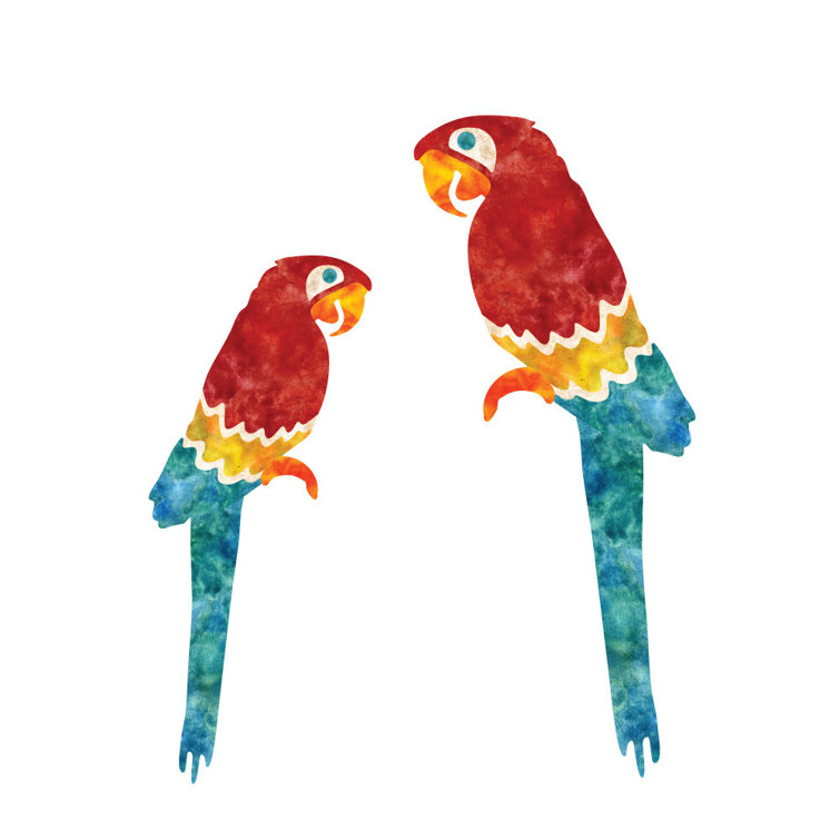 My Wonderful Walls 2 Macaw Jungle Birds Wall Decal Wayfair